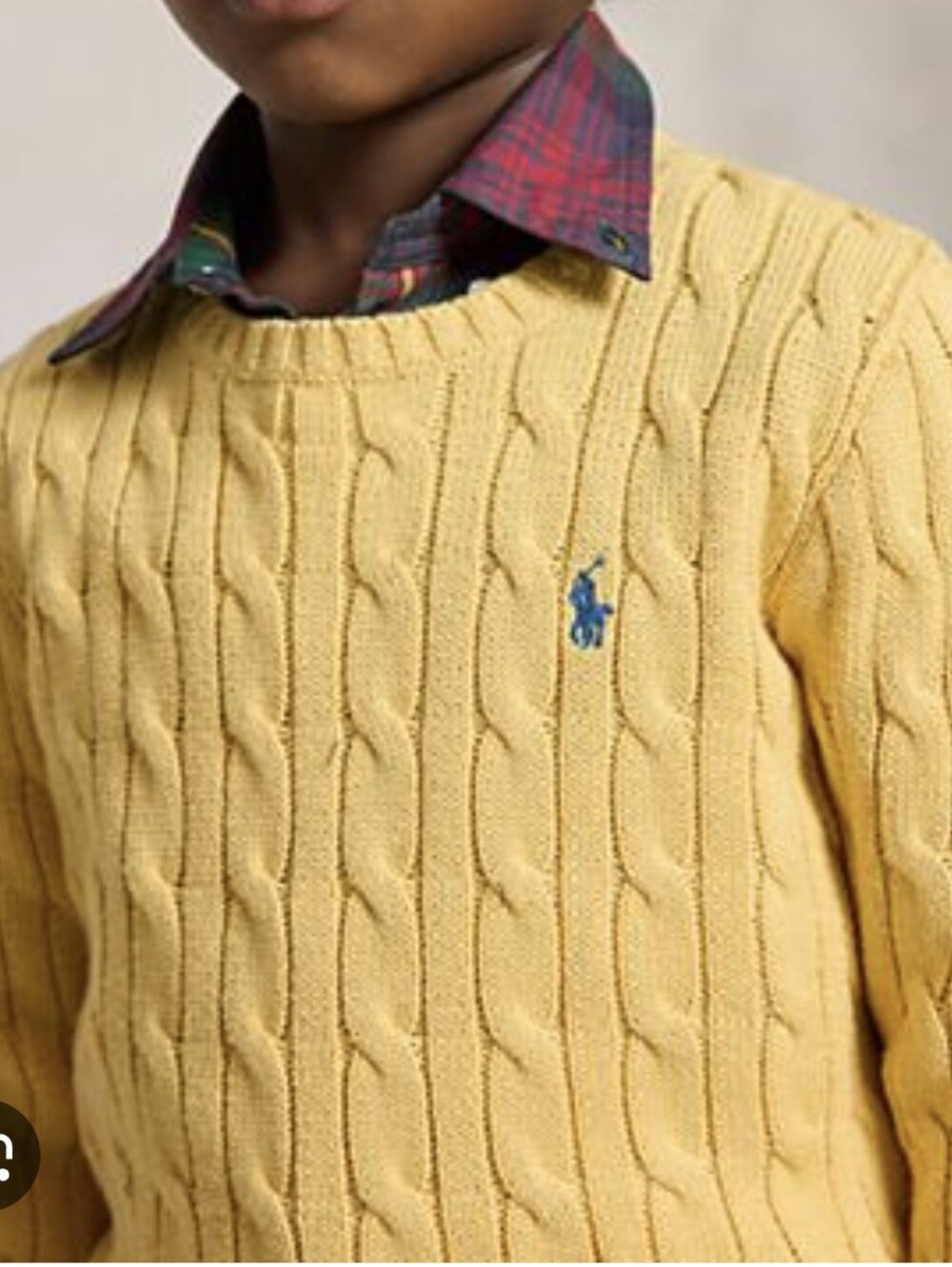 Polo Ralph Lauren Cable Knit Crewneck Sweater Size Medium